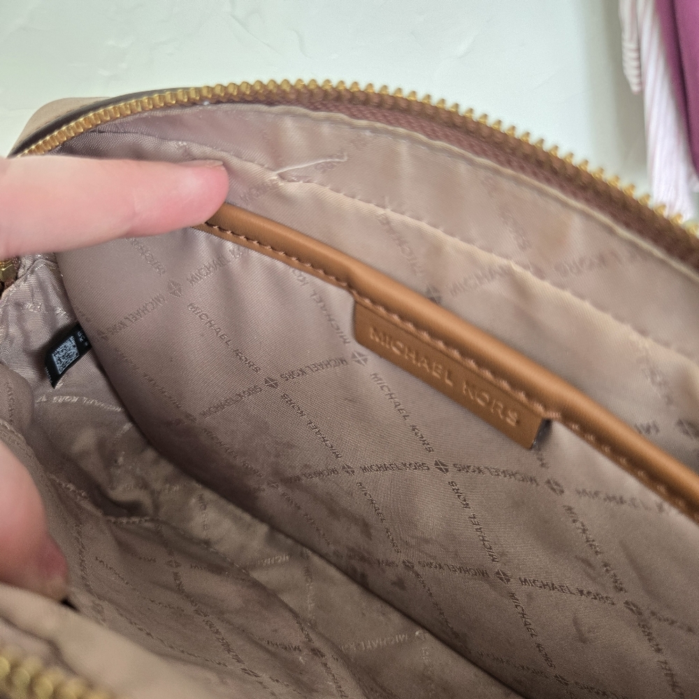 Michael Kors Pink and Brown Crossbody Bag - Picture 10 of 11